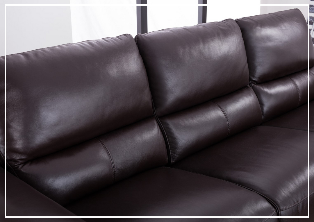 Gio Italia Elara Full-Grain Leather Recliner Sectional-SOFABED