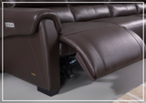 Gio Italia Elara Full-Grain Leather Recliner Sectional-SOFABED