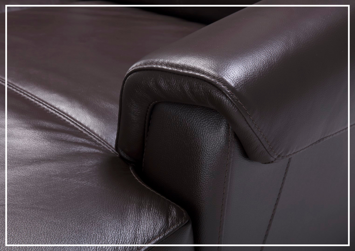 Gio Italia Elara Full-Grain Leather Recliner Sectional Sofa