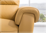 Gio Italia Elara Full-Grain Leather Recliner Sectional-SOFABED