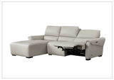 Gio Italia Elara Full-Grain Leather Recliner Sectional Sofa