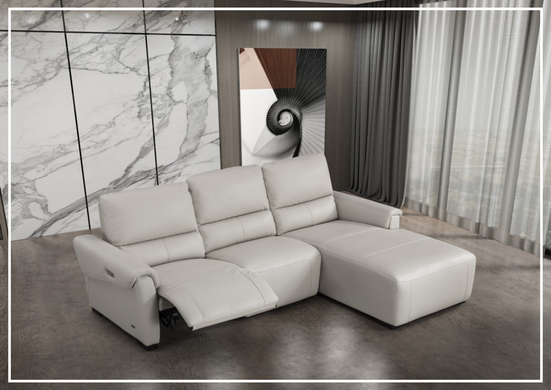 Gio Italia Elara Full-Grain Leather Recliner Sectional-SOFABED