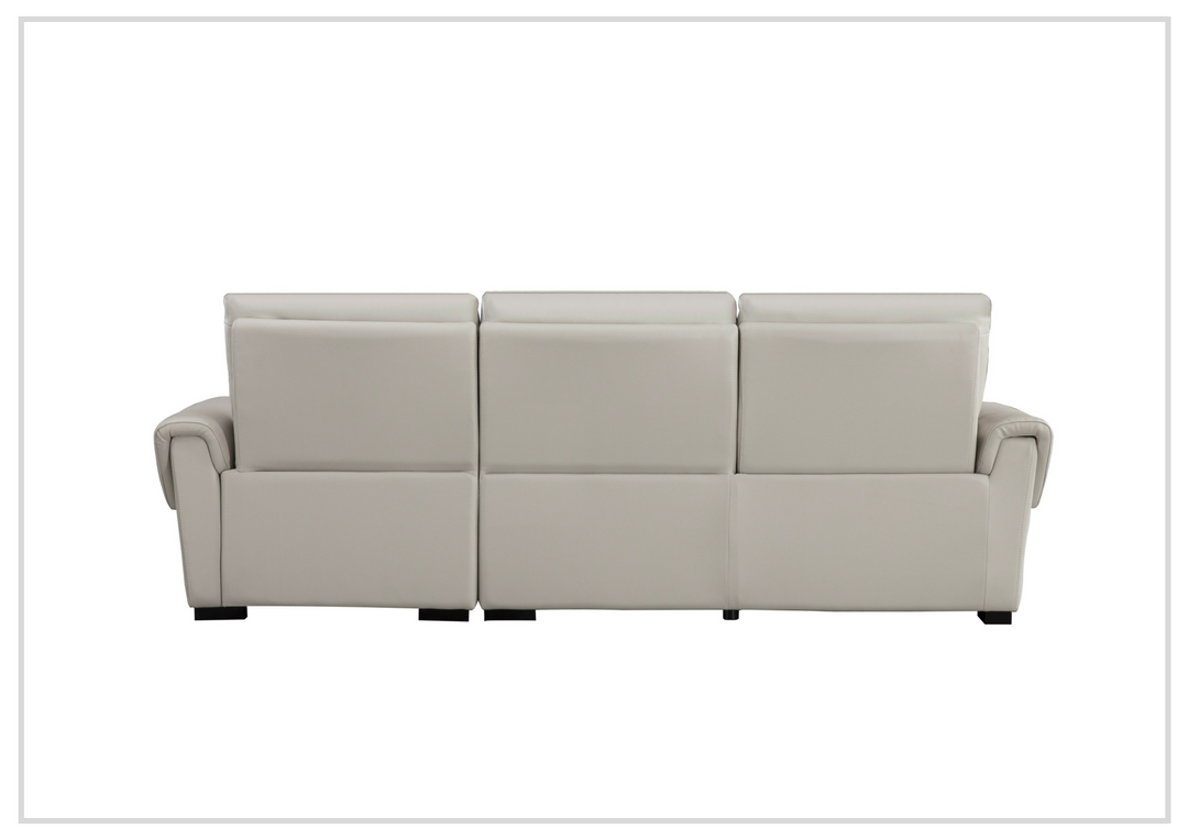 Gio Italia Elara Full-Grain Leather Recliner Sectional Sofa