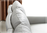 Gio Italia Elara Full-Grain Leather Recliner Sectional Sofa