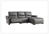 Gio Italia Elara Full-Grain Leather Recliner Sectional Sofa