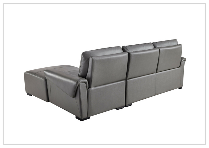 Gio Italia Elara Full-Grain Leather Recliner Sectional Sofa