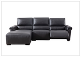 Gio Italia Elara Full-Grain Leather Recliner Sectional Sofa