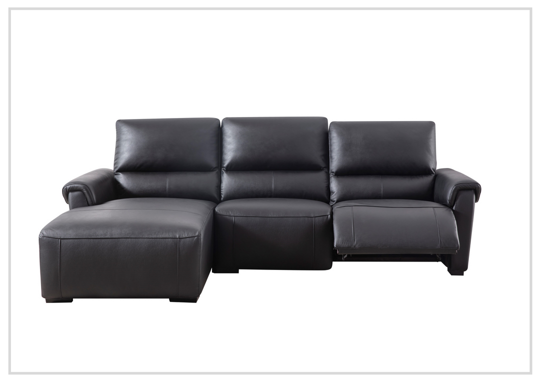 Gio Italia Elara Full-Grain Leather Recliner Sectional Sofa