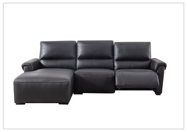 Gio Italia Elara Full-Grain Leather Recliner Sectional Sofa