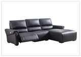 Gio Italia Elara Full-Grain Leather Recliner Sectional Sofa