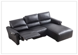 Gio Italia Elara Full-Grain Leather Recliner Sectional Sofa