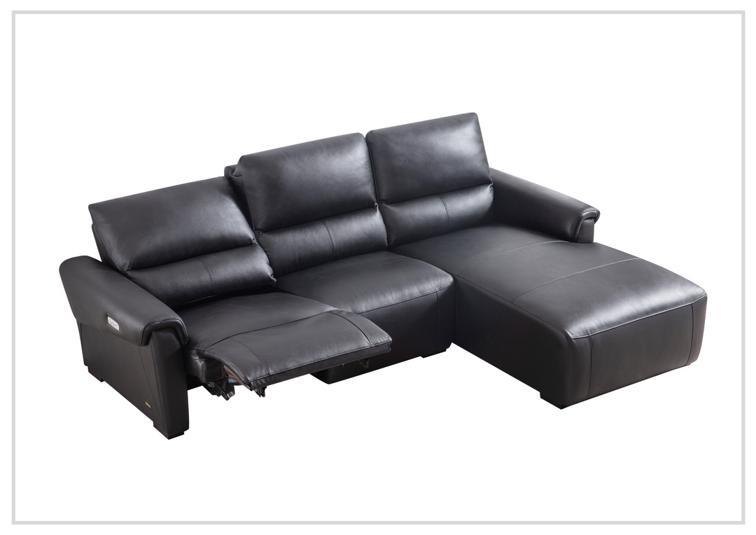 Gio Italia Elara Full-Grain Leather Recliner Sectional Sofa