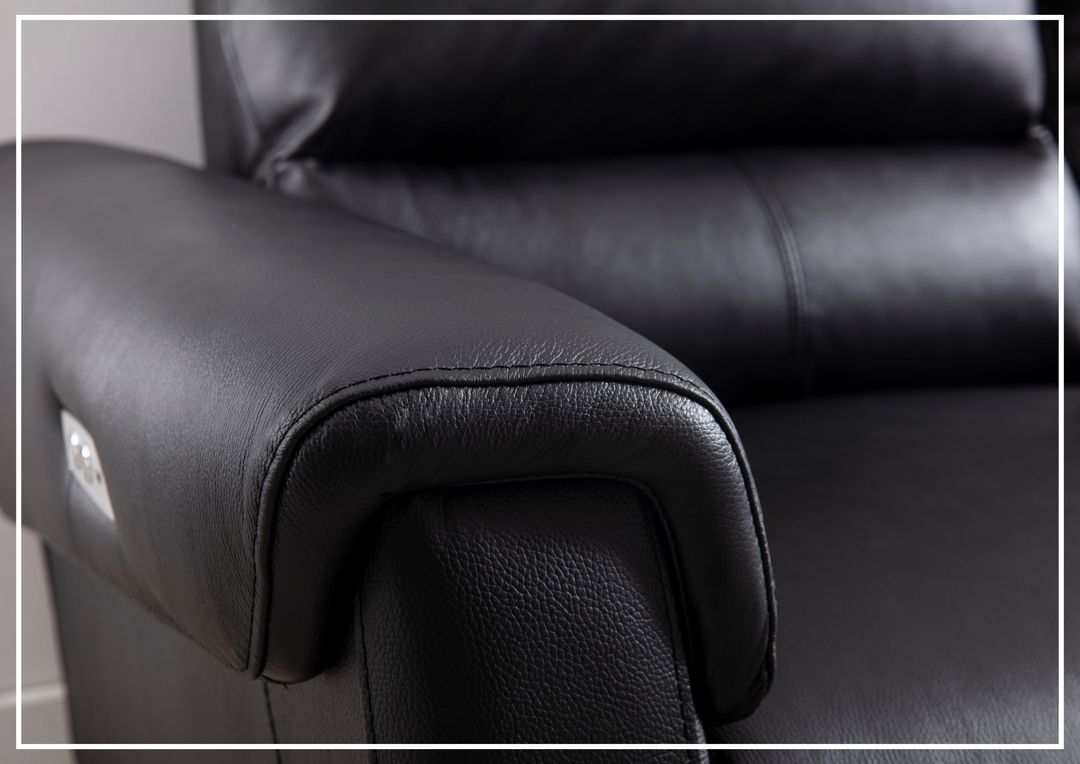 Gio Italia Elara Full-Grain Leather Recliner Sectional Sofa