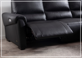 Gio Italia Elara Full-Grain Leather Recliner Sectional Sofa
