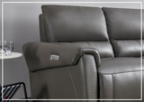 Gio Italia Elara Full-Grain Leather Recliner Sectional Sofa