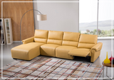 Gio Italia Elara Full-Grain Leather Recliner Sectional-SOFABED