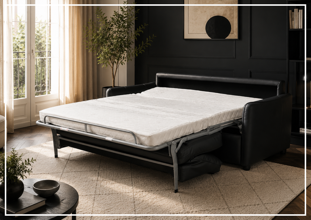 Gio Italia New York Full XL Size Sleeper Sofa with Memory Foam