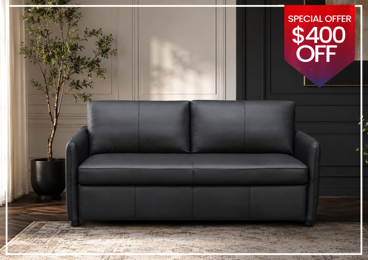 Gio Italia New York Full XL Size Sleeper Sofa with Memory Foam