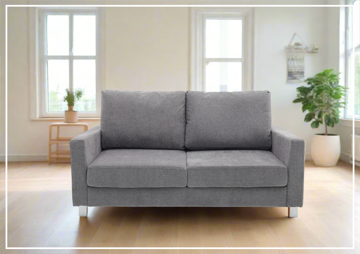 Gio Italia Nova Queen Fabric Sleeper Sofa With Wood and Chrome Legs