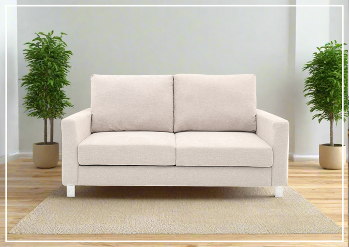 Gio Italia Nova Queen Fabric Sleeper Sofa With Wood and Chrome Legs