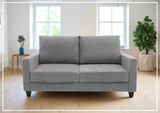 Gio Italia Nova Queen Fabric Sleeper Sofa With Wood and Chrome Legs