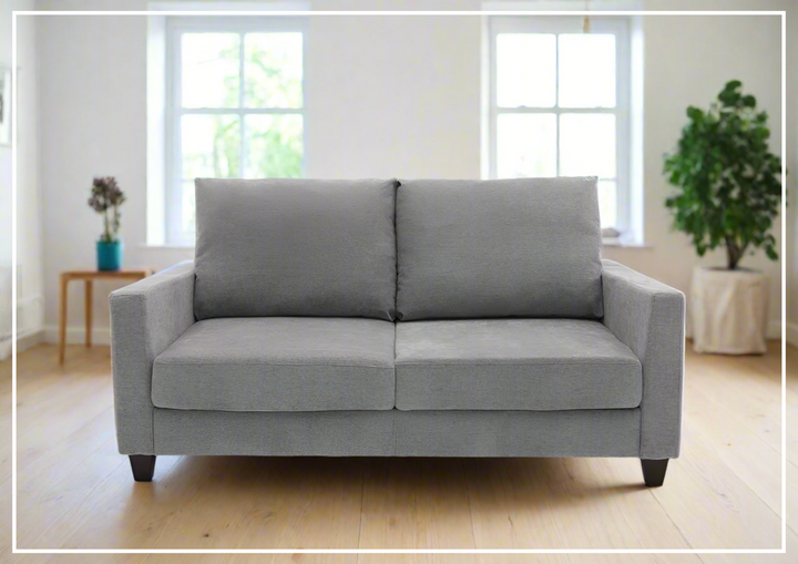 Gio Italia Nova Queen Fabric Sleeper Sofa With Wood and Chrome Legs