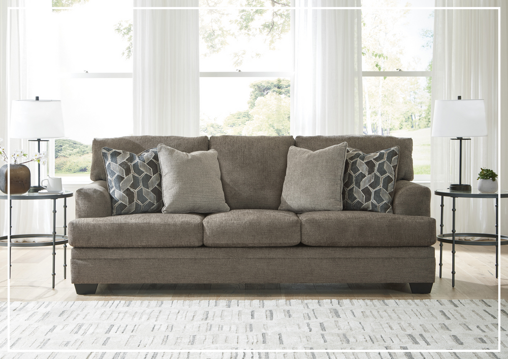 Gio Italia Seabrook 3-Seater Sofa  in Taupe Finishes