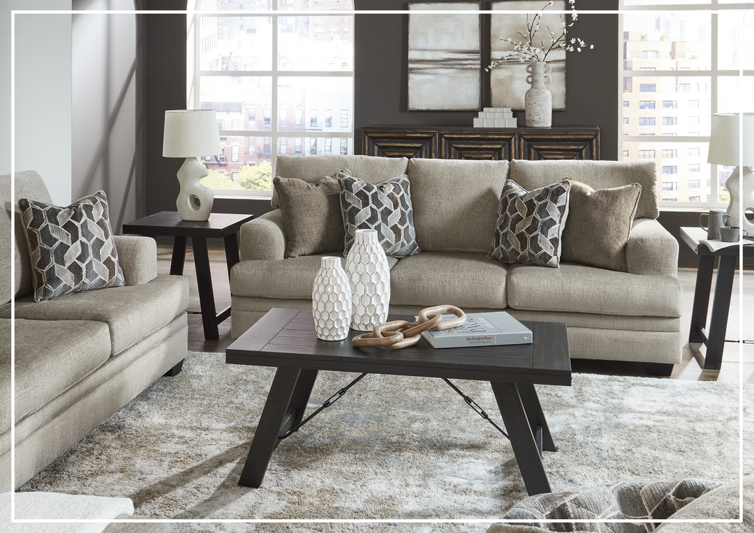Gio Italia Seabrook 3-Seater Sofa  in Taupe Finishes