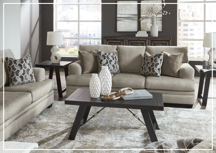 Gio Italia Seabrook 3-Seater Sofa  in Taupe Finishes