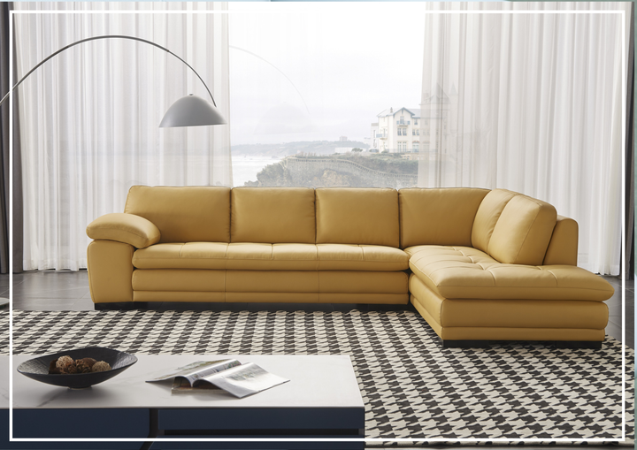 Gio Italia Vierra 4-Seater L-shaped Premium Leather Sectional