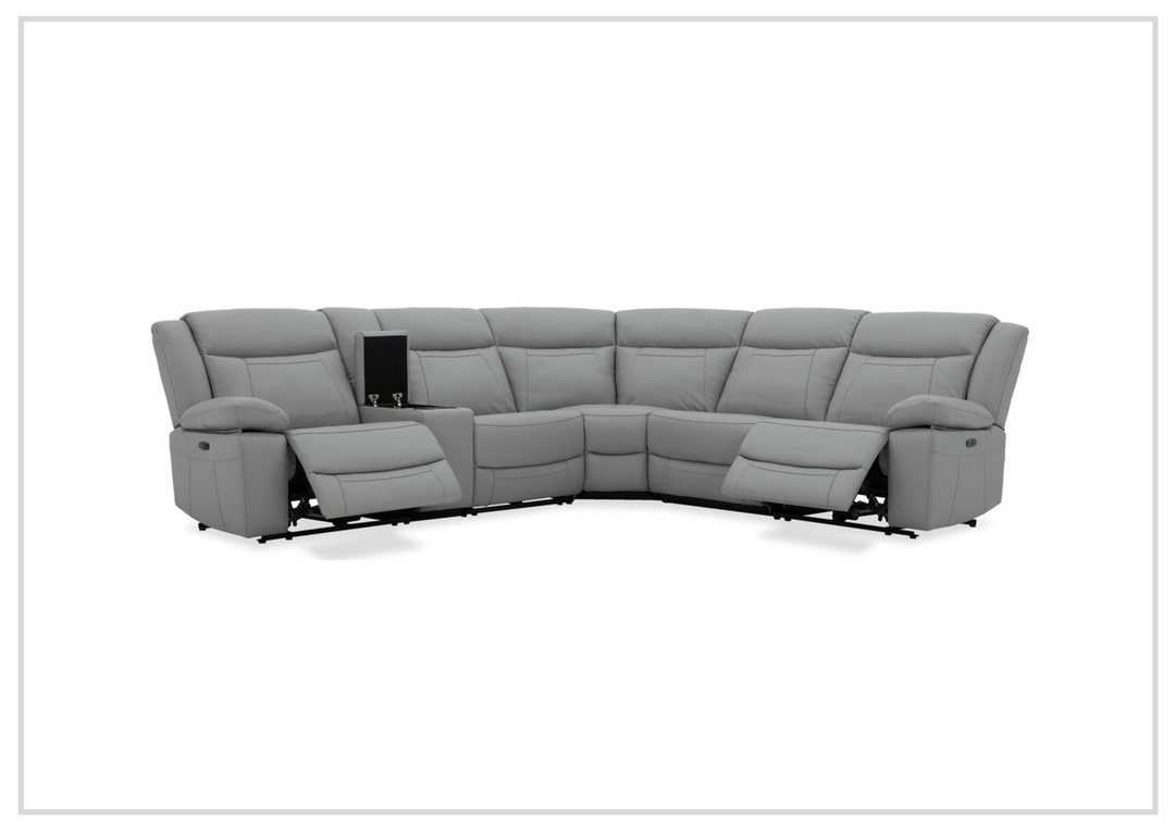 Gio Italia Wyatt 6-Piece Sectional with Power Recliners-SOFABED