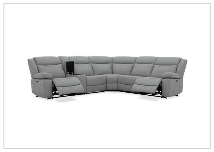 Gio Italia Wyatt 6-Piece Sectional with Power Recliners-SOFABED