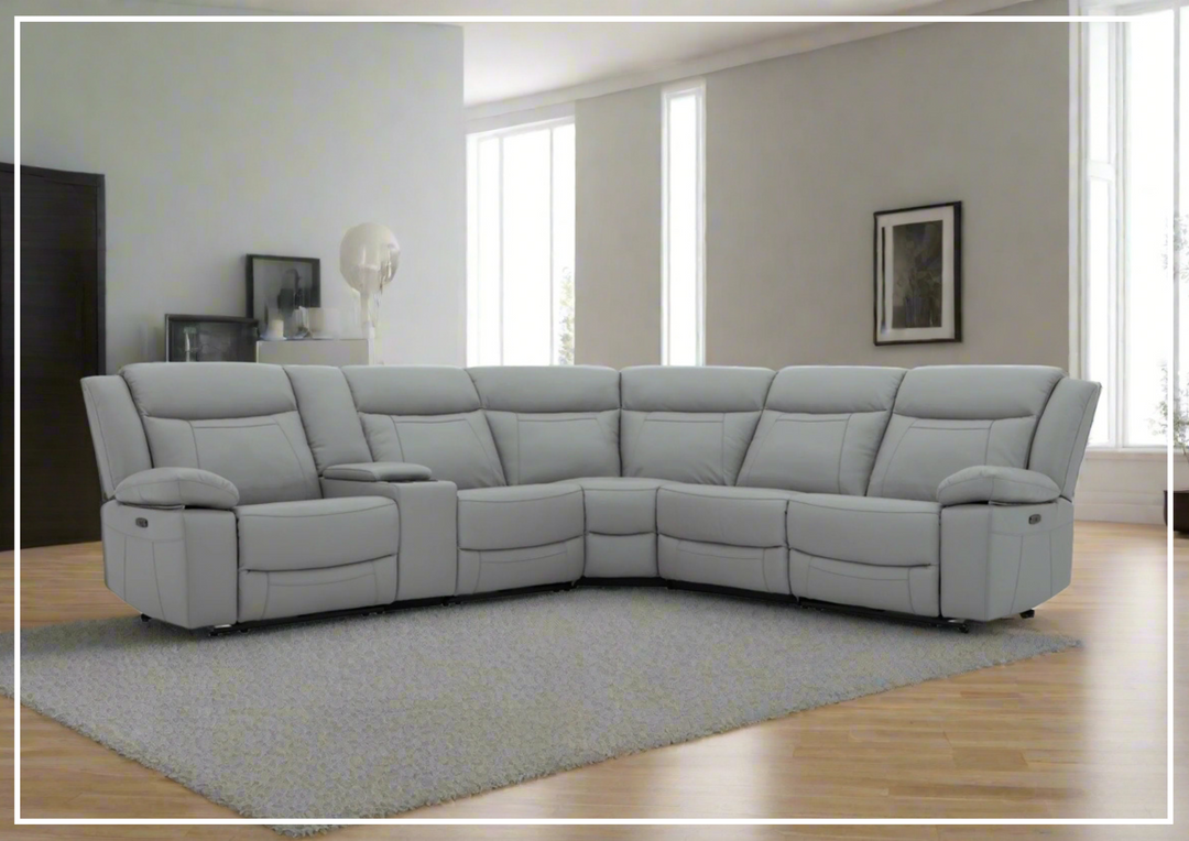 Gio Italia Wyatt 6-Piece Sectional with Power Recliners-SOFABED