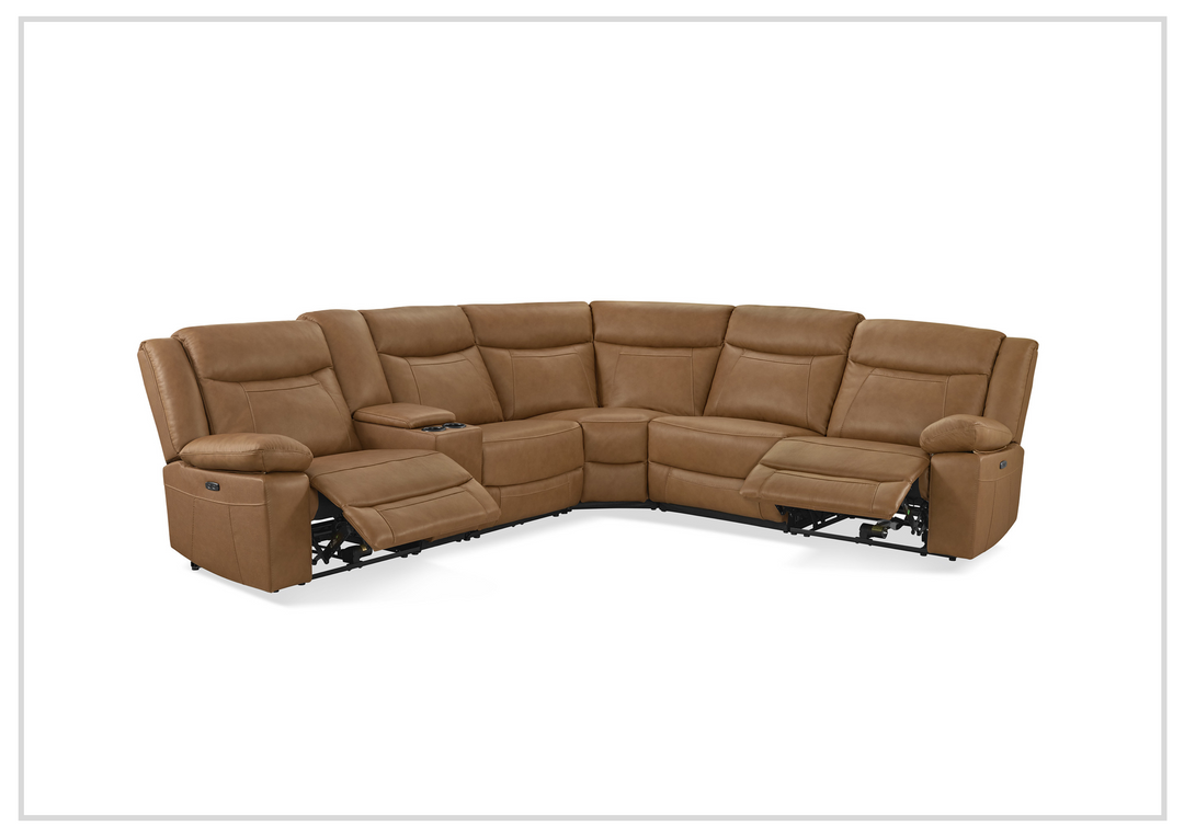 Gio Italia Wyatt 6-Piece Sectional with Power Recliners-SOFABED