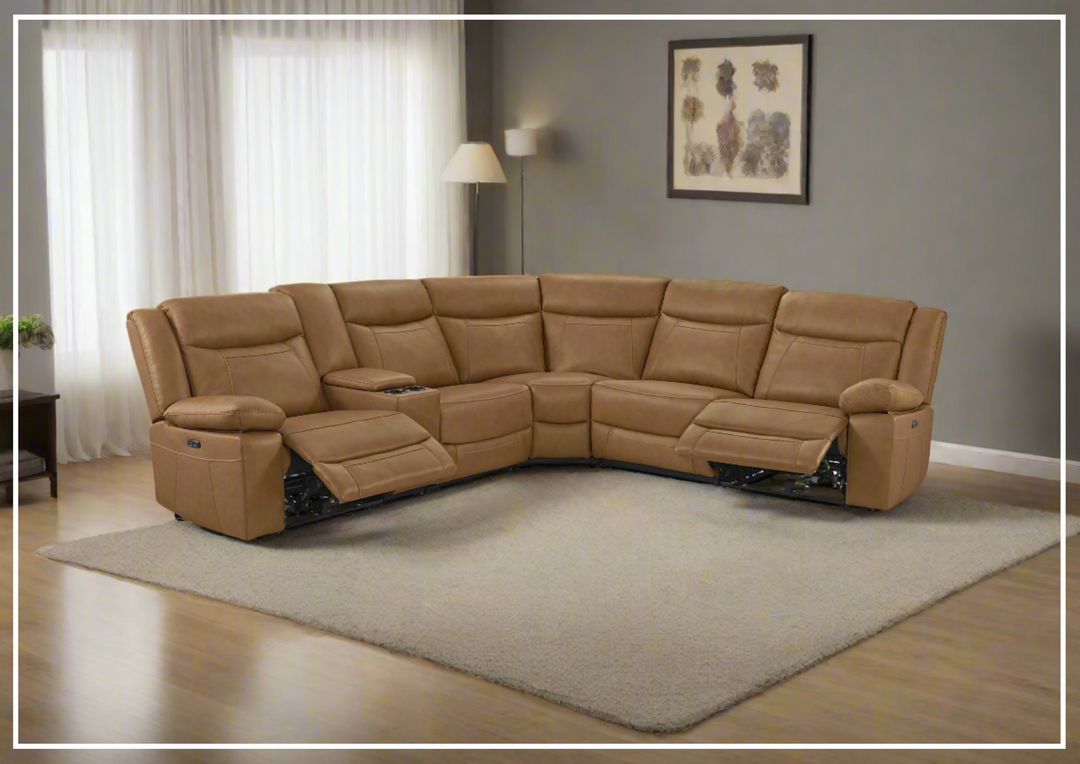 Gio Italia Wyatt 6-Piece Sectional with Power Recliners-SOFABED