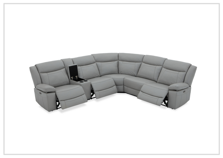 Gio Italia Wyatt 6-Piece Sectional with Power Recliners-SOFABED