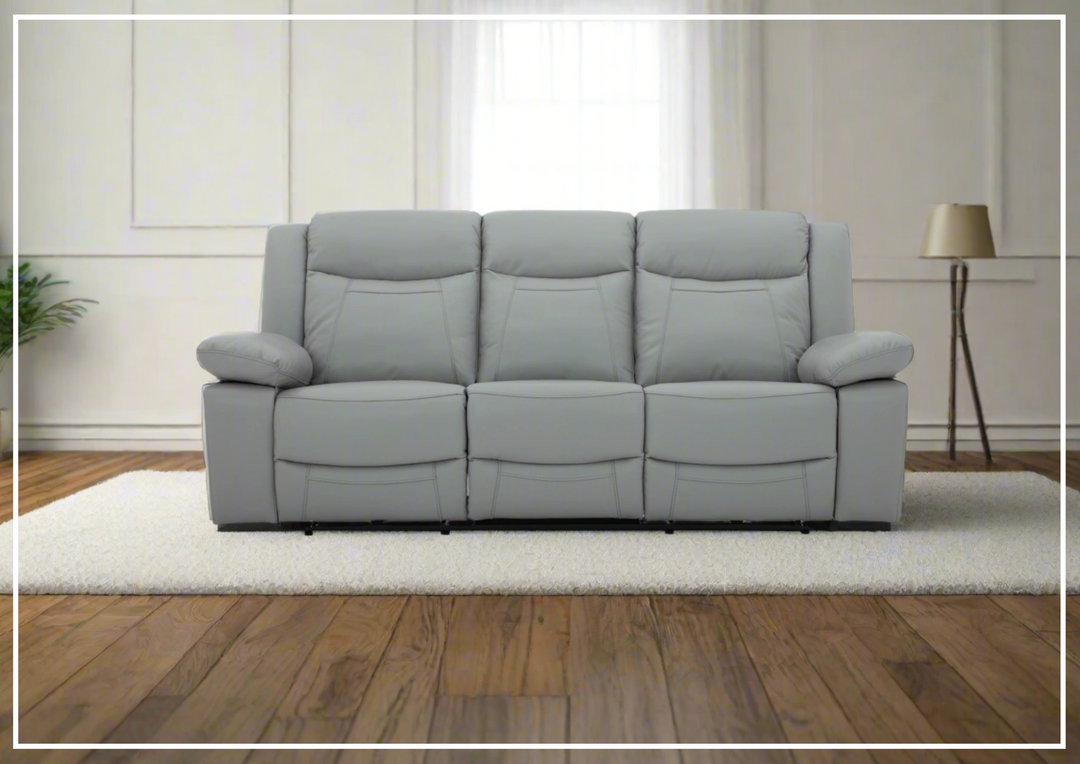 Wyatt Modern  3-Seater Leather Recliner Sofa- SOFABED