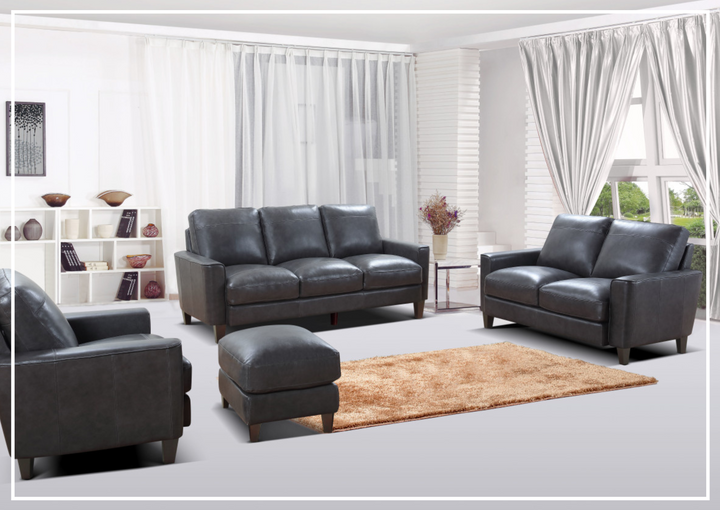 Gio Italia York 3-Seater Stationary Classic Leather Sofa