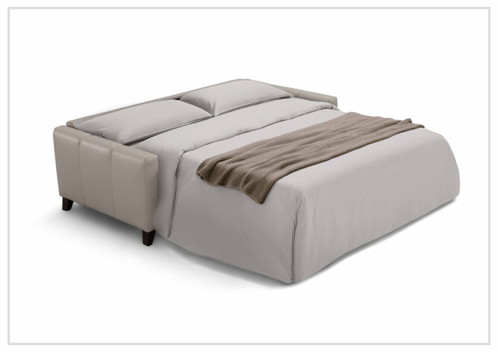 Gio Italia Granton Queen Leather Sleeper Sofa With Memory Foam Mattress