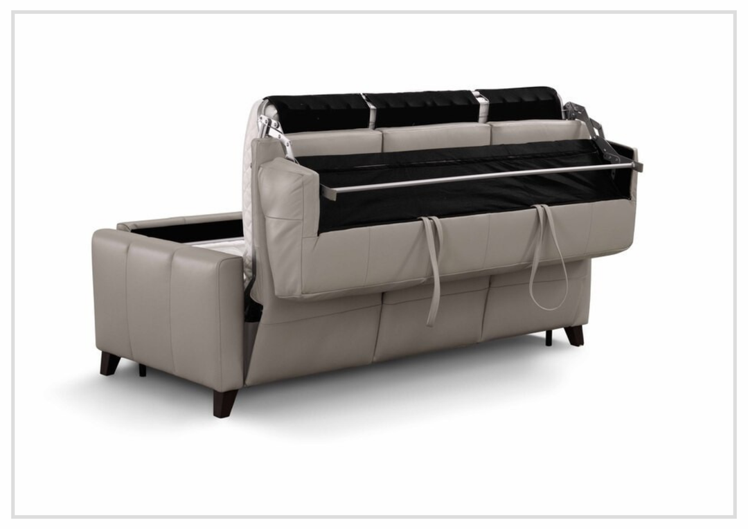 Gio Italia Granton Queen Leather Sleeper Sofa With Memory Foam Mattress