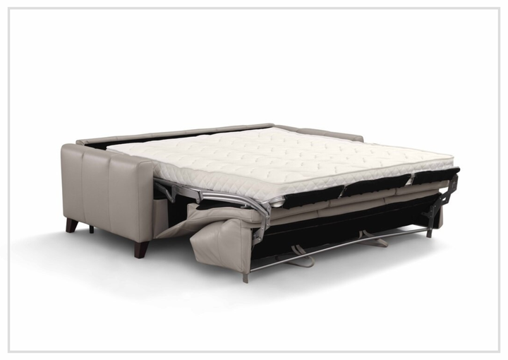 Gio Italia Granton Queen Leather Sleeper Sofa With Memory Foam Mattress