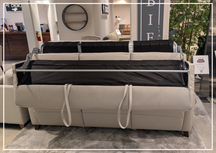 Gio Italia Granton Queen Leather Sleeper Sofa With Memory Foam Mattress