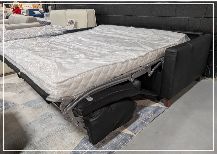 Gio Italia Granton Queen Leather Sleeper Sofa With Memory Foam Mattress