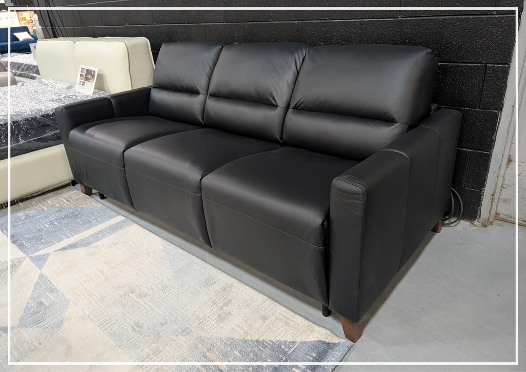 Gio Italia Granton Queen Leather Sleeper Sofa With Memory Foam Mattress