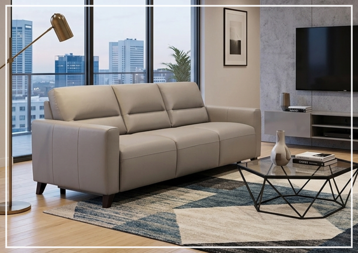 Gio Italia Granton Queen Leather Sleeper Sofa With Memory Foam Mattress