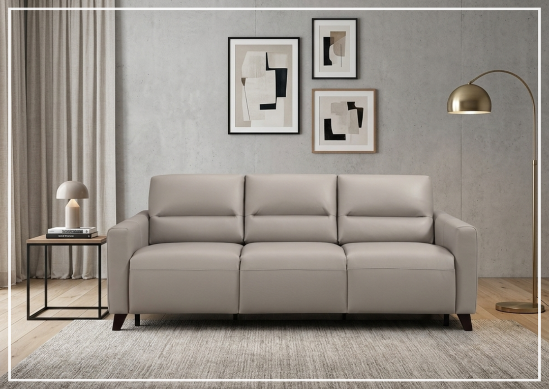 Gio Italia Granton Queen Leather Sleeper Sofa With Memory Foam Mattress
