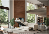 Luonto Halti Fabric Full XL Sectional Sleeper With Chaise Storage-SOFABED
