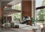 Luonto Halti Fabric Full XL Sectional Sleeper With Chaise Storage-SOFABED