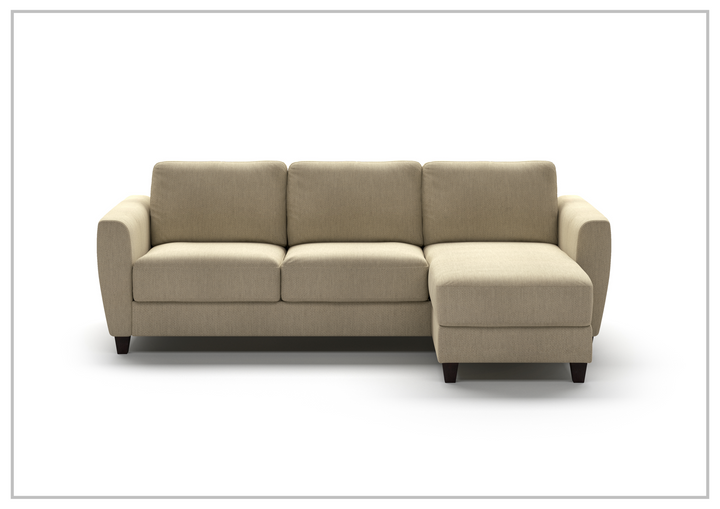 Luonto Harper L-Shaped Full XL Fabric Sectional Sleeper Sofa-SOFABED
