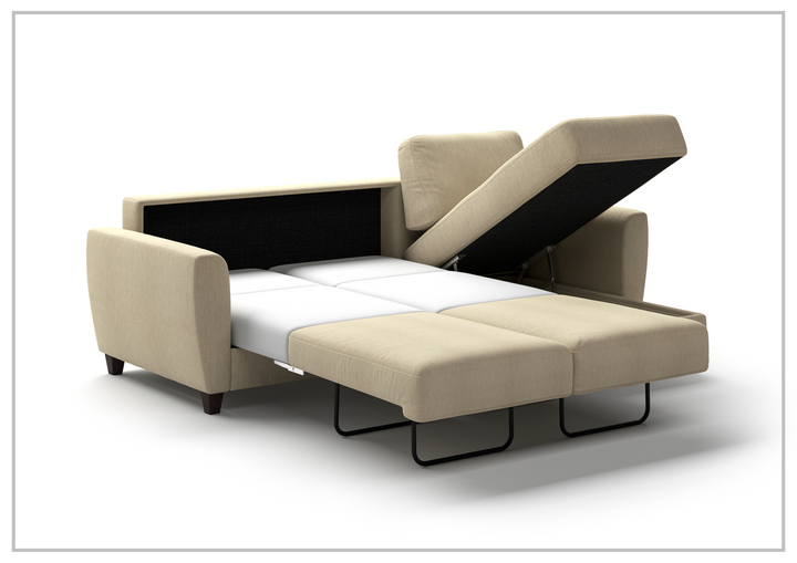 Luonto Harper L-Shaped Full XL Fabric Sectional Sleeper Sofa-SOFABED